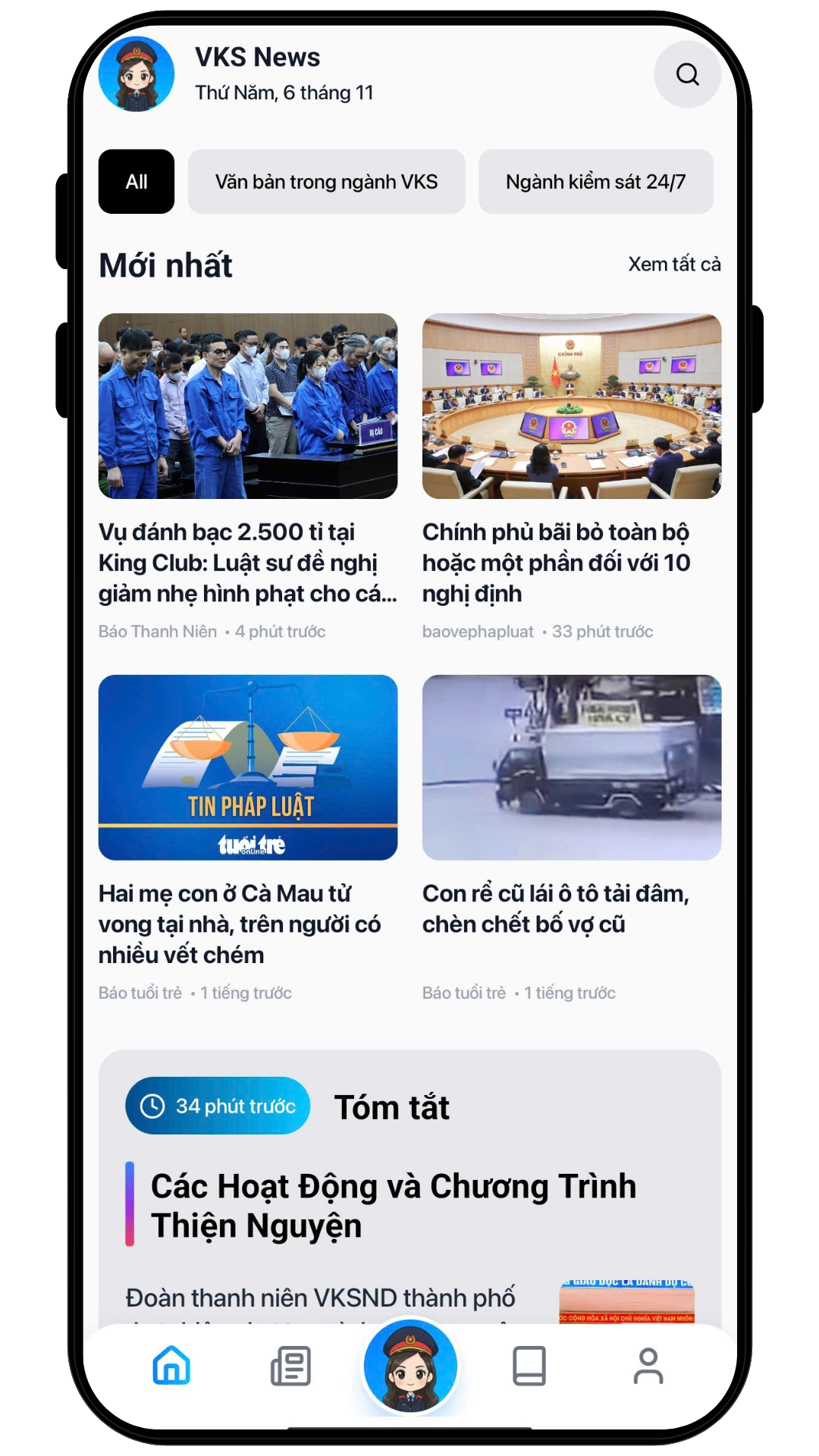 Giao diện ứng dụng VKS AI