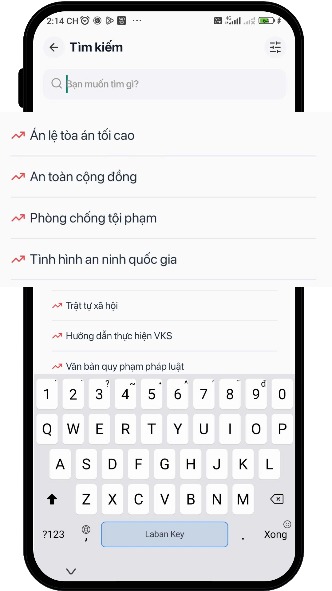 Giao diện Tra cứu văn bản